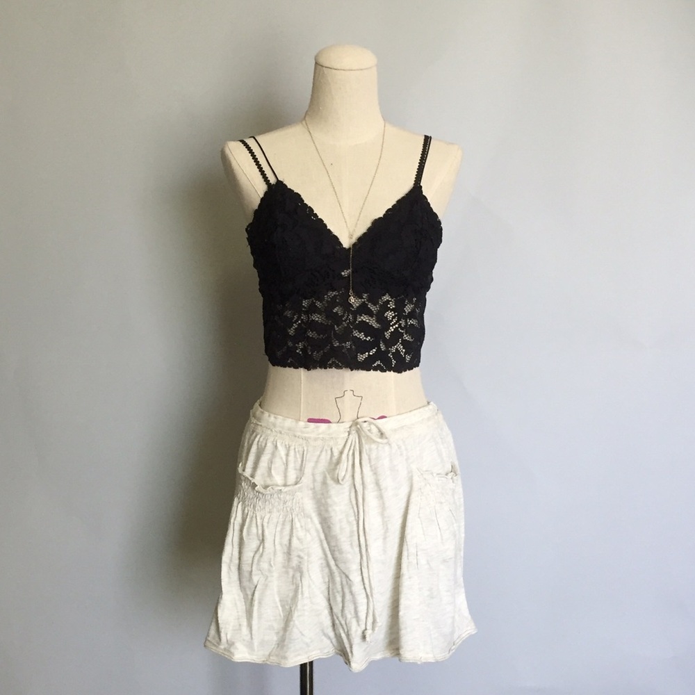 Women’s White Drawstring Casual Skirt